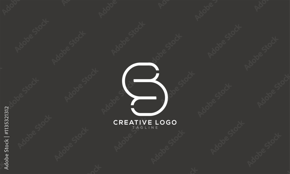 Obraz premium S SR RS SRS Abstract initial monogram letter alphabet logo design