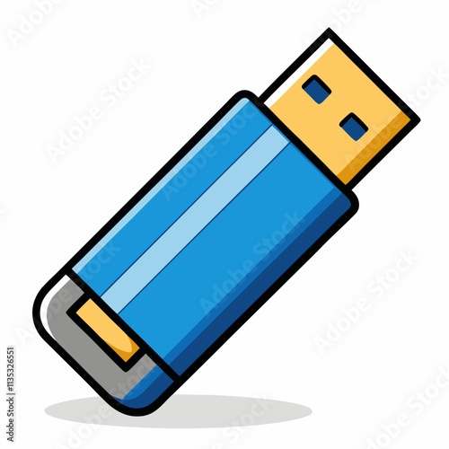 Flash drive White background