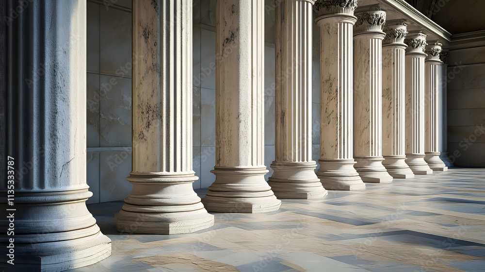 Architectural columns showcasing classical design. Architectural columns showcasing classical design.