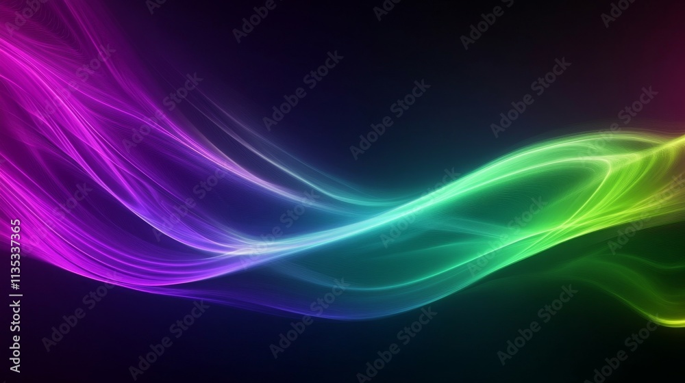 Naklejka premium Abstract Colorful Wave Design