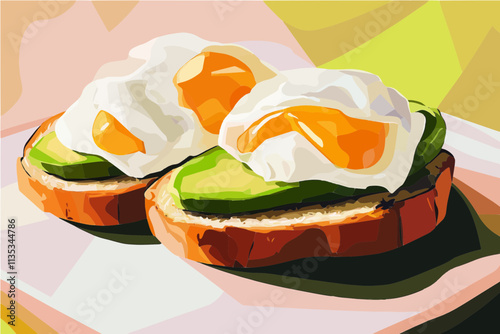 Avocado Toast with Poached Eggs 