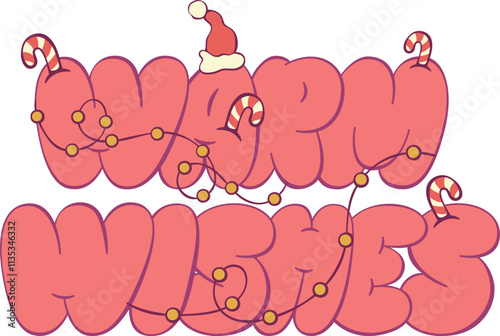 Warm Wishes Christmas Holiday Typography Design