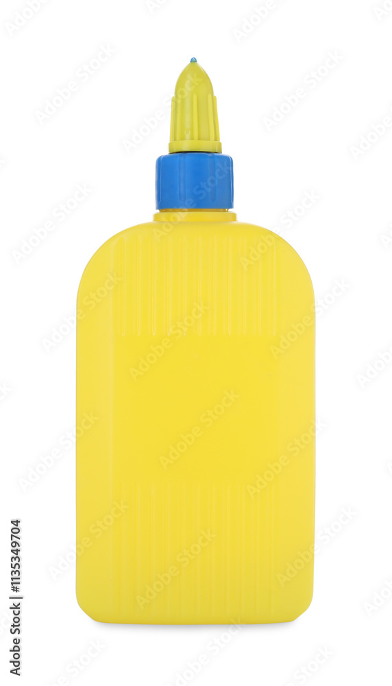 One bottle of glue isolated on white One bottle of glue isolated on white