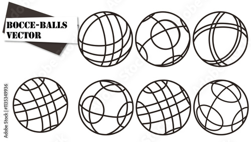 bocce balls vector
