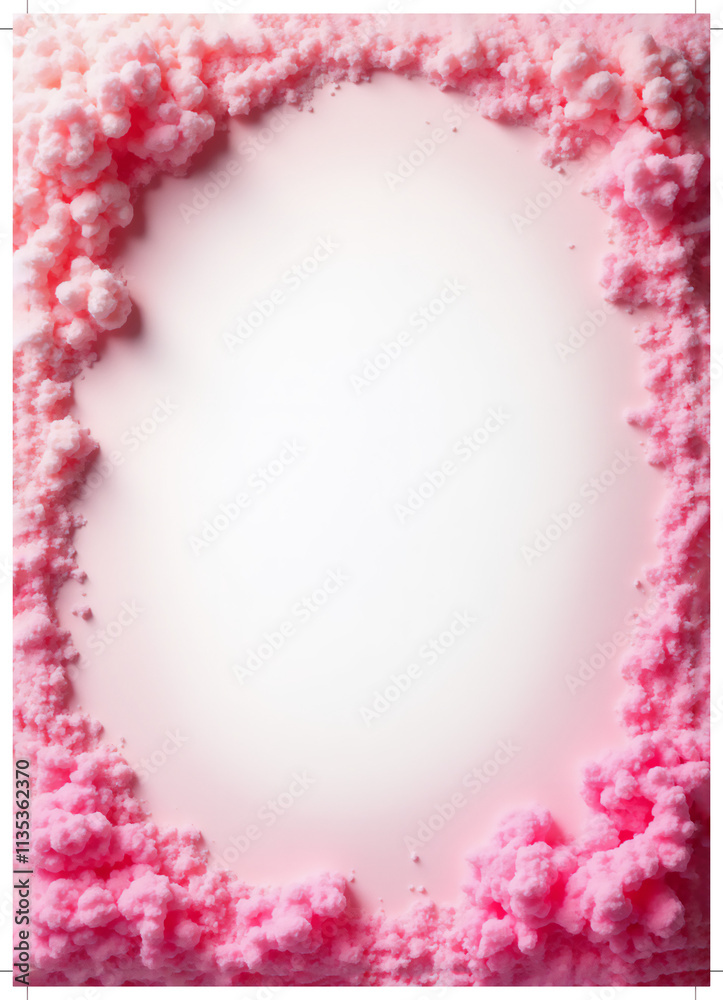 A soft and dreamy pink cotton candy background creating a whimsical frame for your text or design. A soft and dreamy pink cotton candy background creating a whimsical frame for your text or design.