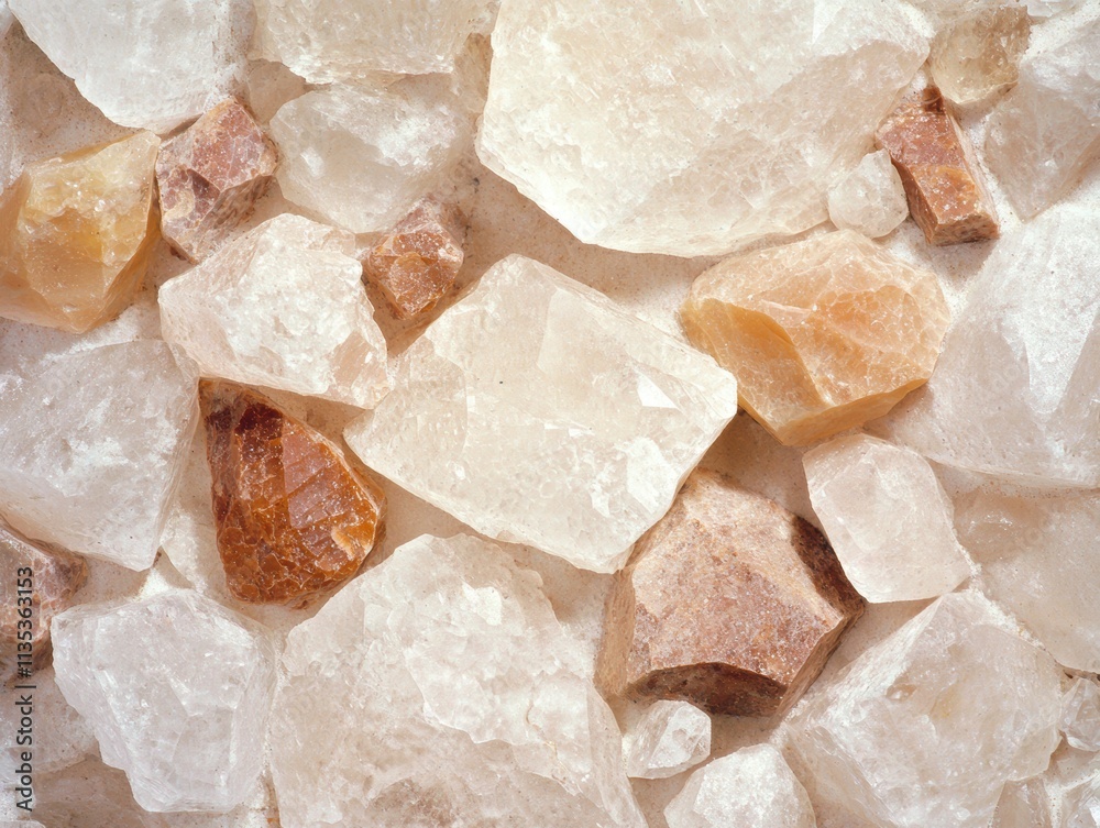 Closeup of natural quartz crystals Closeup of natural quartz crystals