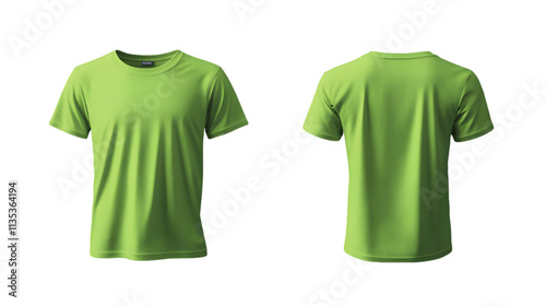 Wallpaper Mural Lime Green T Shirt Mockup  Front   Back View  Apparel Design Template  Clothing  Casual St Torontodigital.ca
