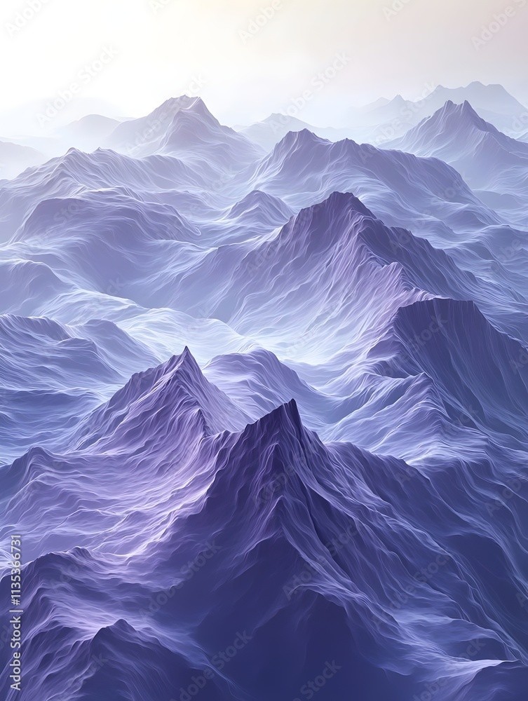 A breathtaking view of mountains at dawn, showcasing rolling peaks in shades of purple and blue, enveloped in a serene mist. The landscape evokes a sense of tranquility and wonder. A breathtaking view of mountains at dawn, showcasing rolling peaks in shades of purple and blue, enveloped in a serene mist. The landscape evokes a sense of tranquility and wonder.