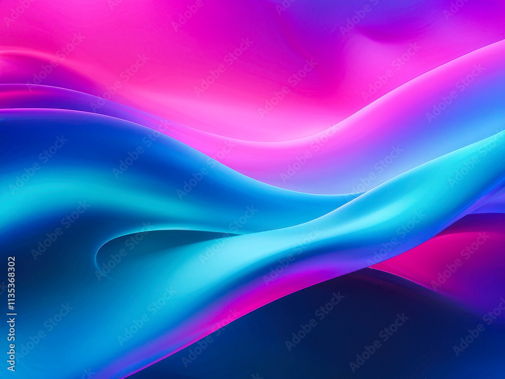 Abstract gradient design featuring flowing curves and dynamic transitions between vibrant neon pink, teal, and blue tones, creating a futuristic composition. Generative AI Abstract gradient design featuring flowing curves and dynamic transitions between vibrant neon pink, teal, and blue tones, creating a futuristic composition. Generative AI