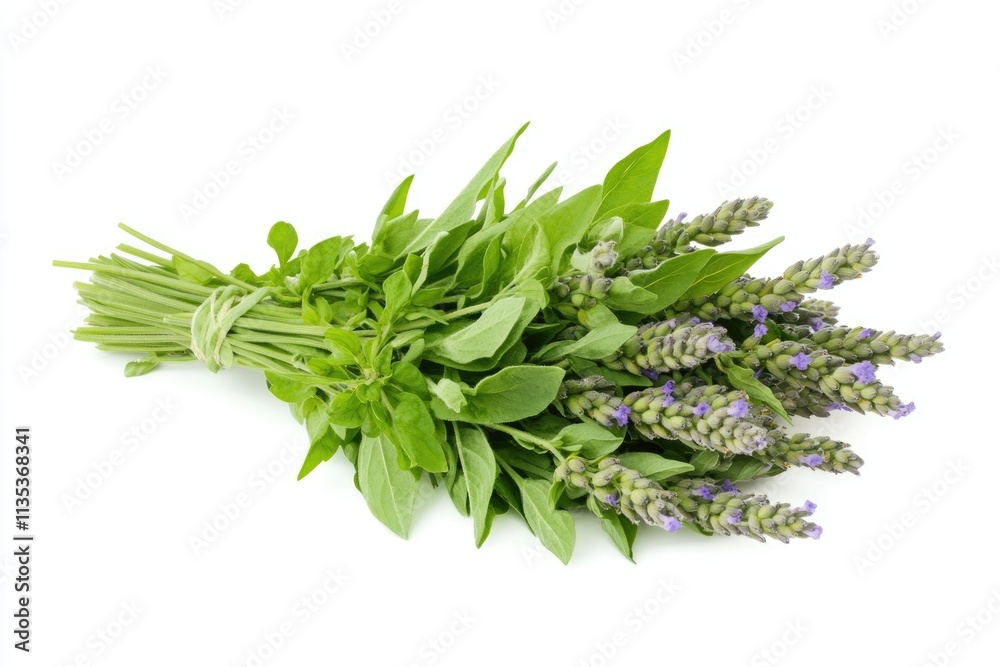 Beautiful Bunch of Lavander Isolated on White Background Beautiful Bunch of Lavander Isolated on White Background