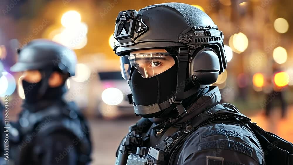 CIA Operative Conducting Night Raid in Urban Setting CIA Operative Conducting Night Raid in Urban Setting