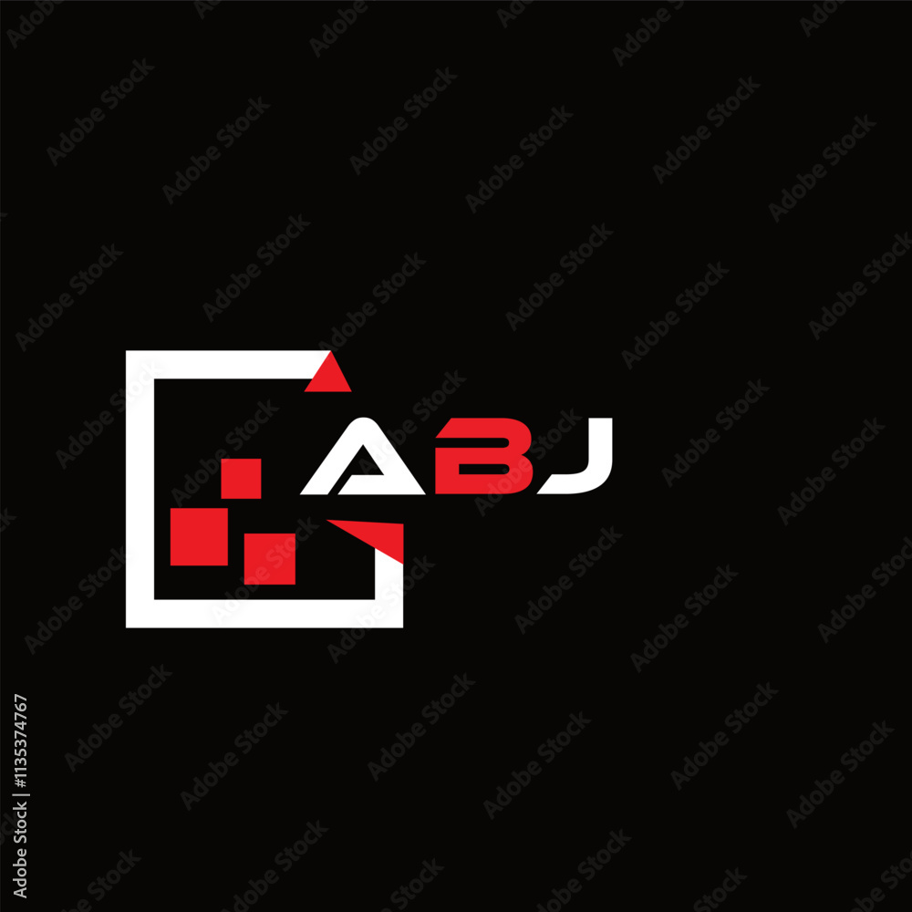 Obraz premium ABJ creative minimalist letter logo. ABJ unique vector initials alphabet letter logo design