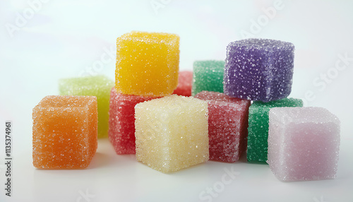 Different types of sugar with sugar substitute on a white background. Diabetic concept photo