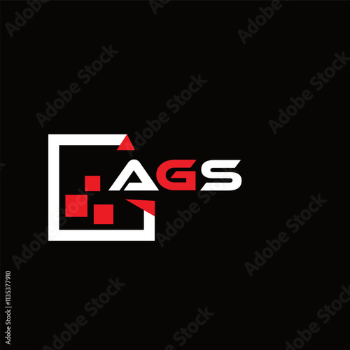 AGS creative minimalist letter logo. AGS unique vector initials alphabet letter logo design photo