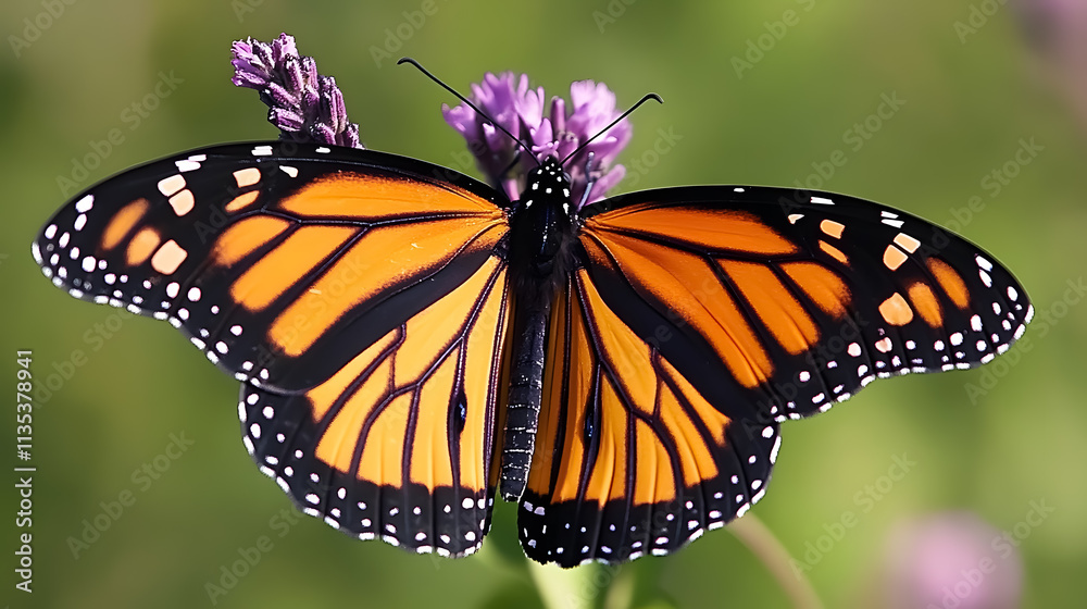Naklejka premium Beautiful monarch butterfly.