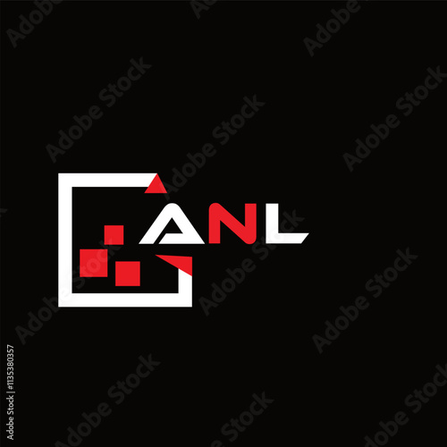  ANL creative minimalist letter logo.  ANL unique vector initials alphabet letter logo design photo