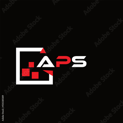  APS creative minimalist letter logo.  APS unique vector initials alphabet letter logo design