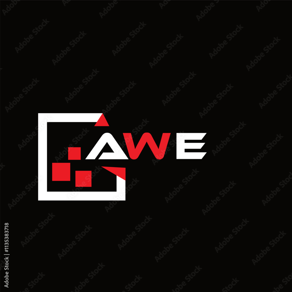 AWE creative minimalist letter logo. AWE unique vector initials alphabet letter logo design AWE creative minimalist letter logo. AWE unique vector initials alphabet letter logo design