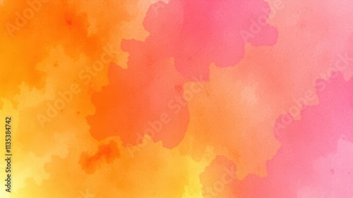 Abstract watercolor background resembling a sunset sky with shades of orange and purple, perfect for artistic projects or backgrounds, sky, watercolor