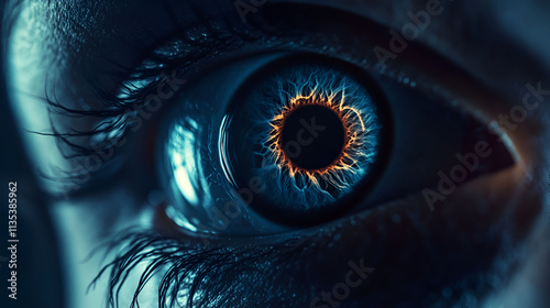 A Close Up Of A Striking Human Eye With Vivid Colors