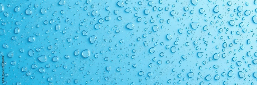 Water droplets creating ripples on a vibrant blue background, pattern, water, surface Water droplets creating ripples on a vibrant blue background, pattern, water, surface