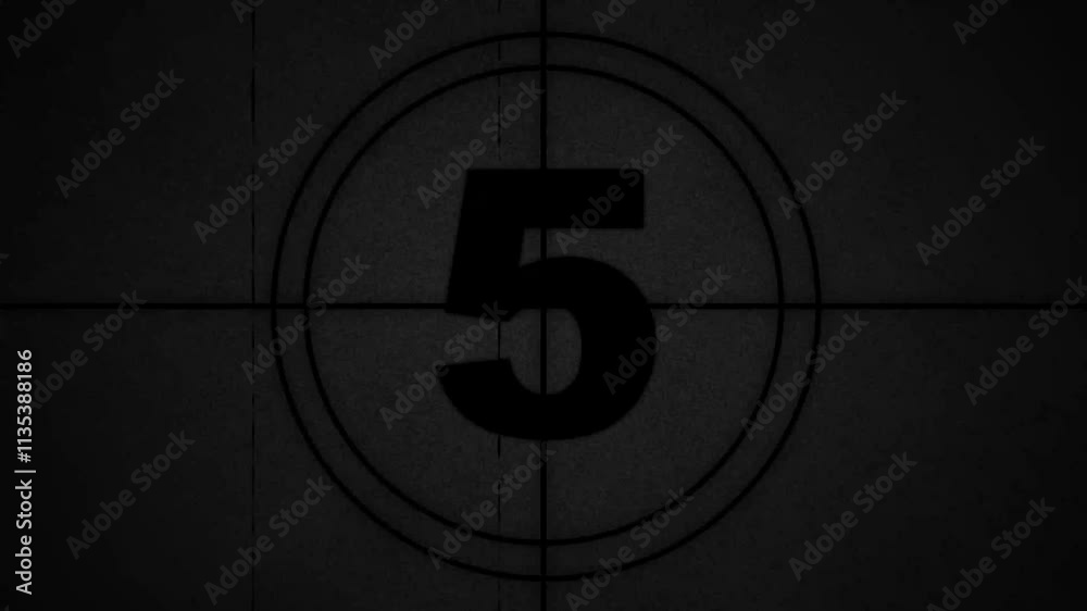 countdown timer 10 seconds animation retro projector style from ten to zero, in 4k ,Retro vintage style countdown animated video. 10 seconds countdown from ten zero retro projector style