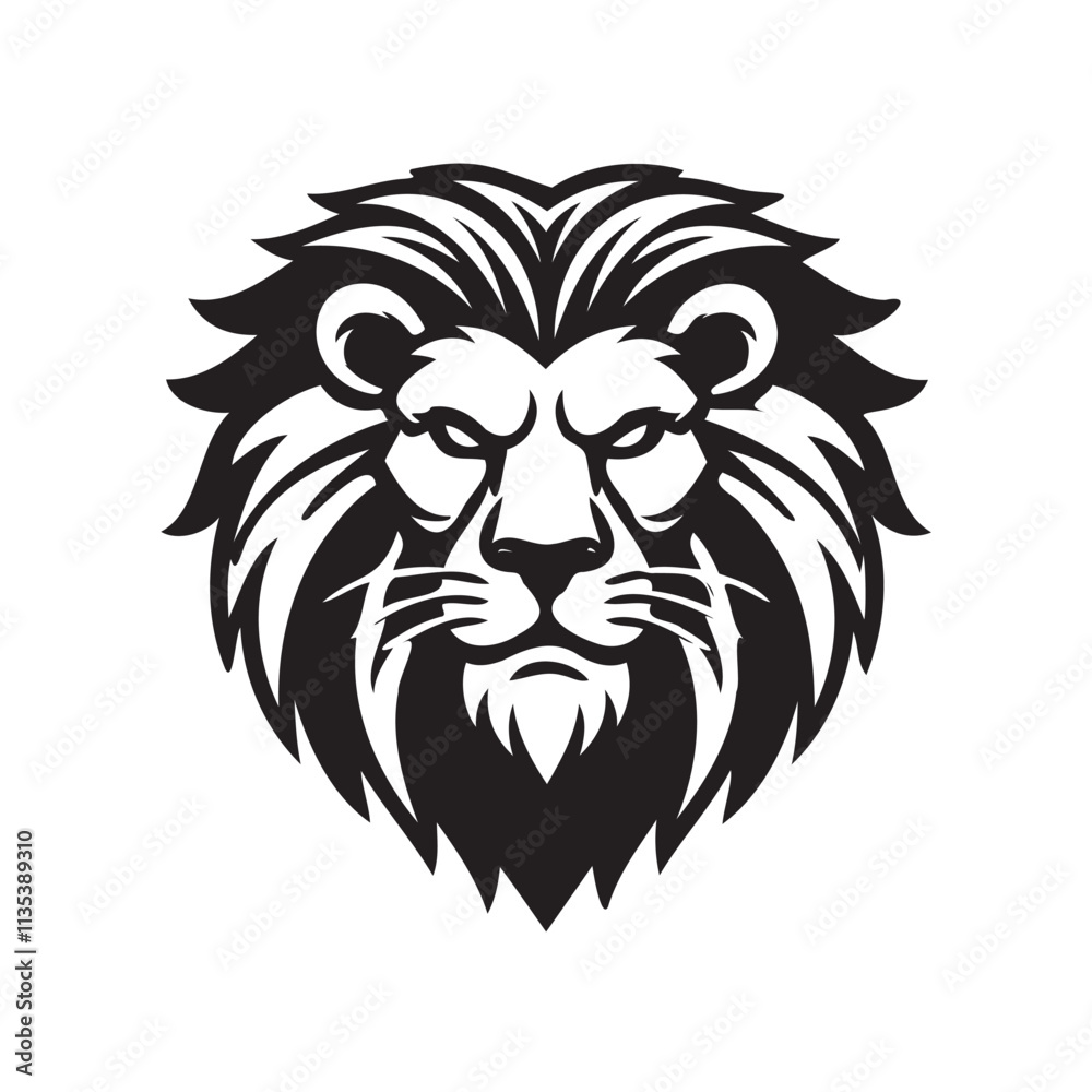 Lion head vector silhouette Lion head vector silhouette
