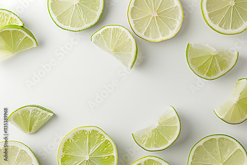 fruit photography, segments of ripe pomelo on a plain white surface photo