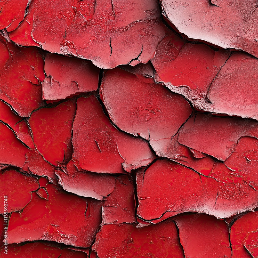 Cracked Red Surface Texture for Abstract Backgrounds Cracked Red Surface Texture for Abstract Backgrounds
