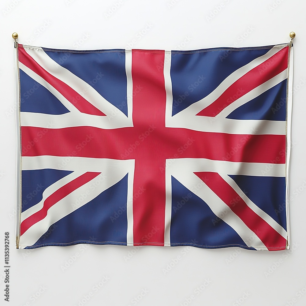 Fototapeta premium Celebrating heritage union jack flag display united kingdom cultural event indoor setting front view national identity