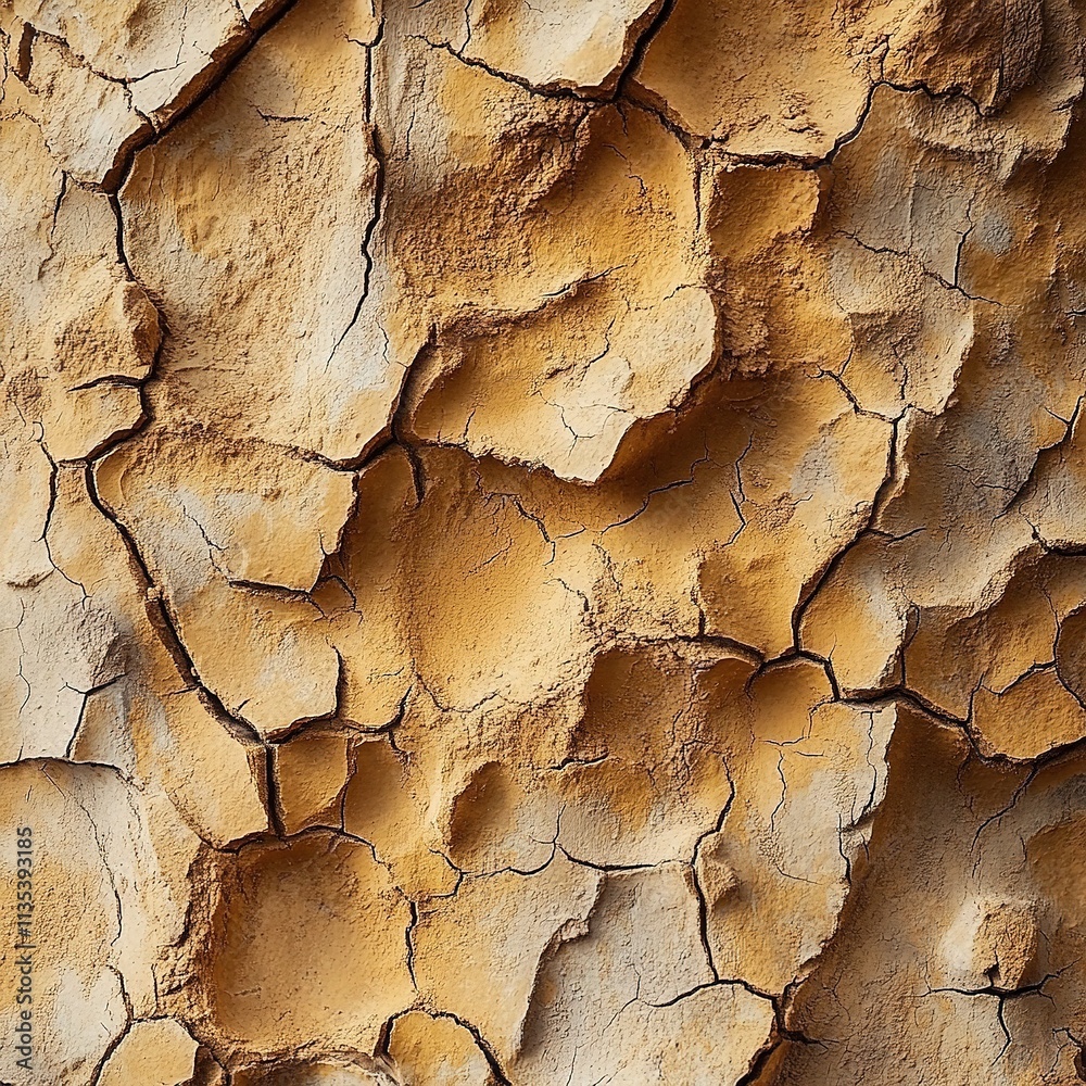 Fototapeta premium Cracked earth surface texture desert landscape close-up photography dry environment natural viewpoint geological concept