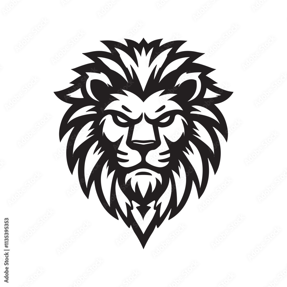 Lion head vector silhouette Lion head vector silhouette
