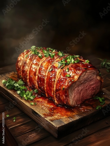 Wallpaper Mural Roast pork background Torontodigital.ca