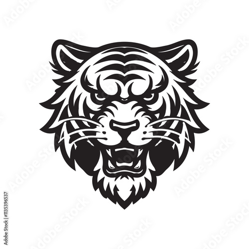 Tiger head vector silhouette