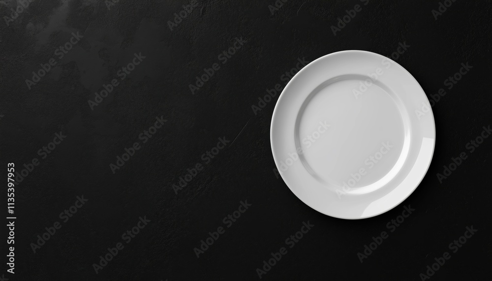 Elegant Black And White Plate: Perfect For Culinary Creations And Blank Templates In Projects, Highlighting Simplicity And Elegance. Elegant Black And White Plate: Perfect For Culinary Creations And Blank Templates In Projects, Highlighting Simplicity And Elegance.