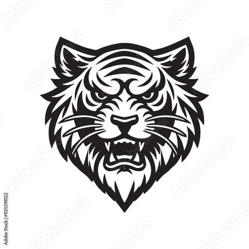 Tiger head vector silhouette