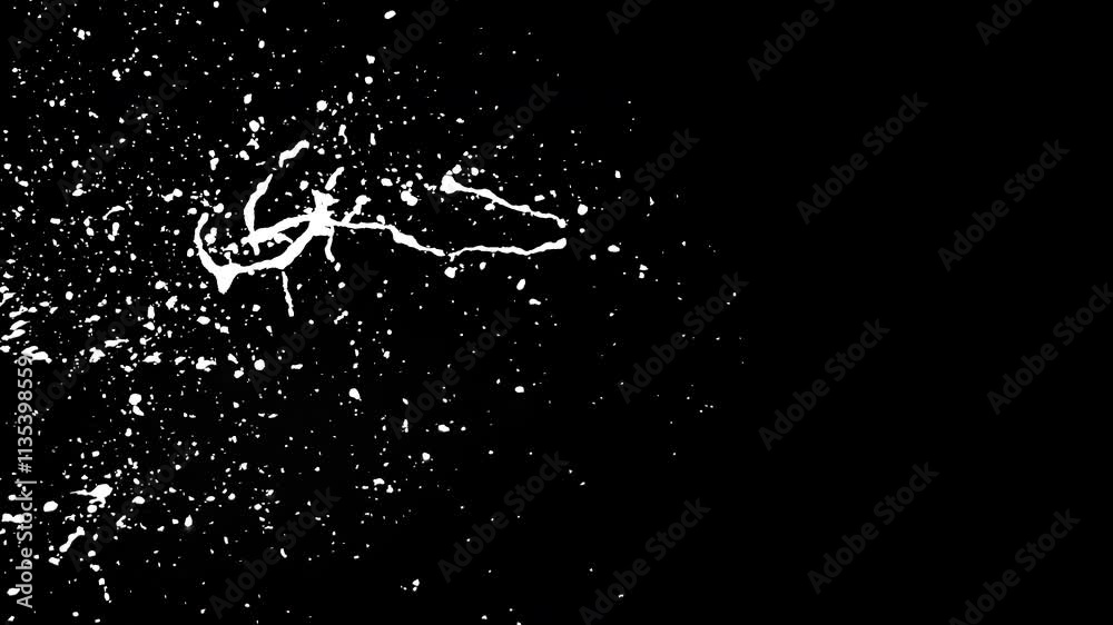 Blood splatter VFX element - blood hitting the ground - 60 fps, 4K Pro Res with mask pass
