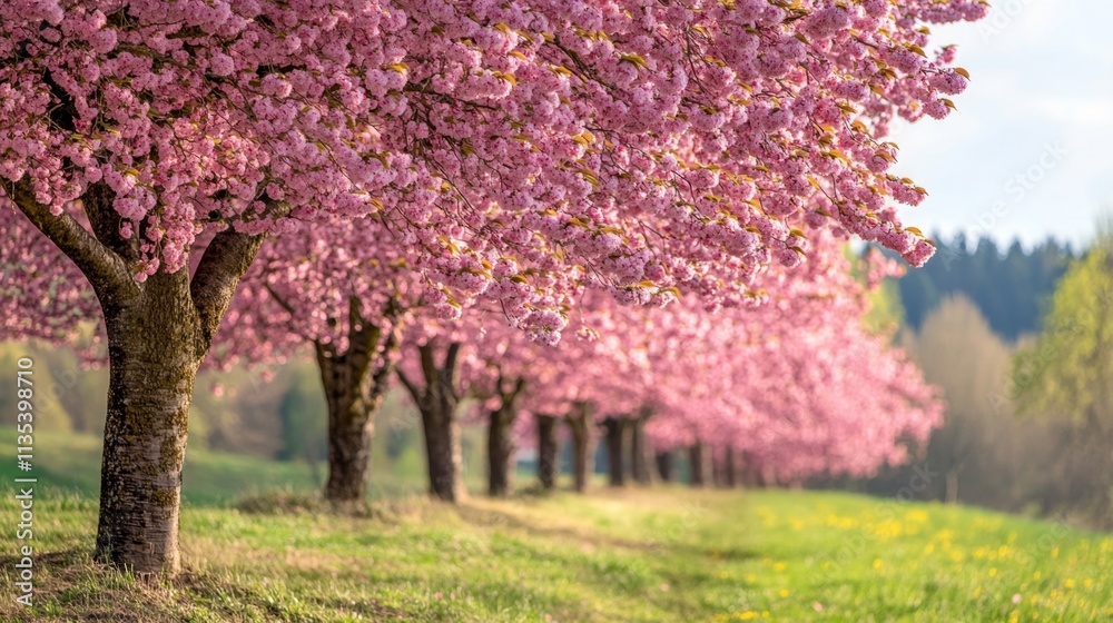 Stunning Pink Cherry Blossoms in Springtime Stunning Pink Cherry Blossoms in Springtime