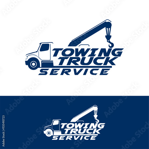 Tow Service Towing Truck Company Logo Template