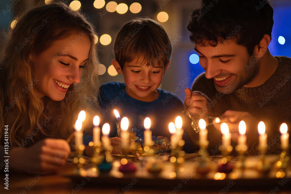 Eco-friendly Hanukkah decor, menorah with beeswax candles, natural materials, warm golden light, sustainable holiday concept, earthy tones Eco-friendly Hanukkah decor, menorah with beeswax candles, natural materials, warm golden light, sustainable holiday concept, earthy tones