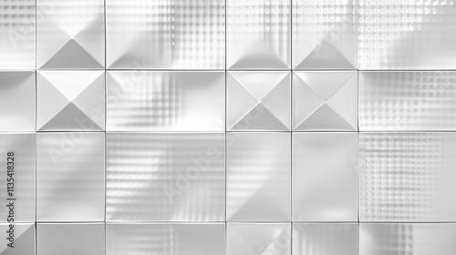 Gleaming White Metallic Plate Texture Background with Number 5 Design
