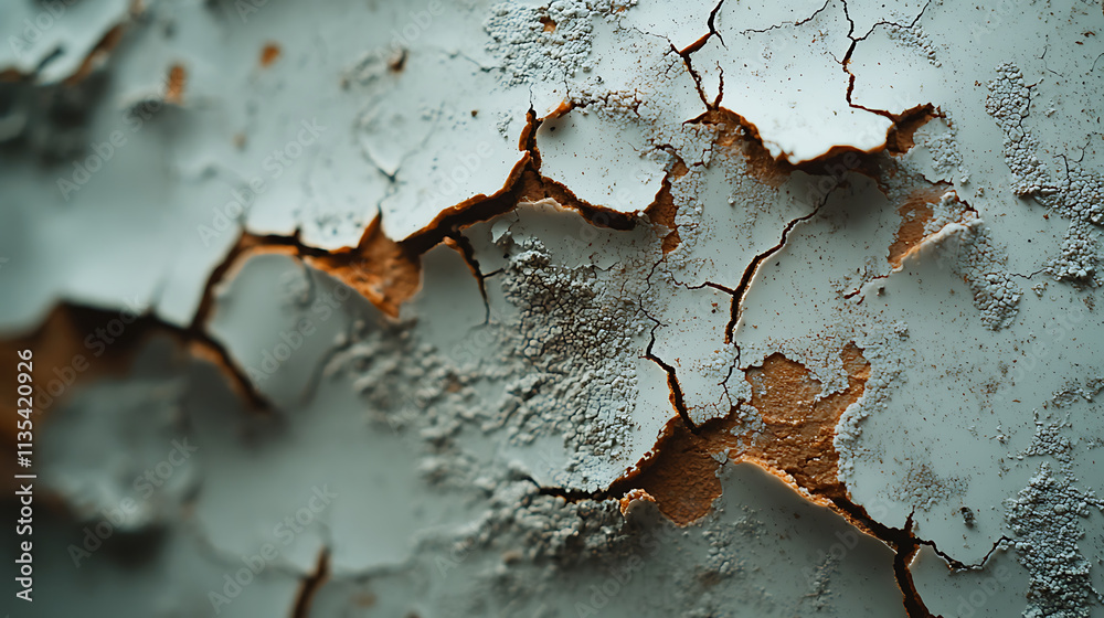 detailed shot of cracked and peeling coated surface, showcasing texture and color variations. image evokes sense of decay and age detailed shot of cracked and peeling coated surface, showcasing texture and color variations. image evokes sense of decay and age