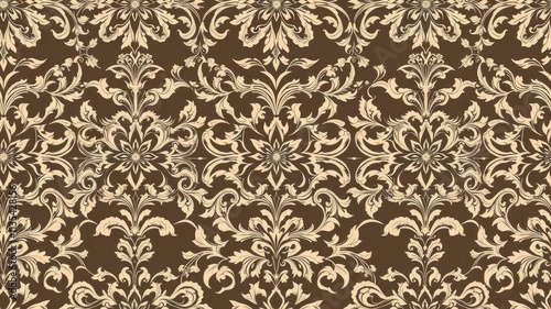 Elegant and intricate floral pattern with a subtle shimmer, perfect for adding a touch of royalty to any design project, ornate, seamless, beauty