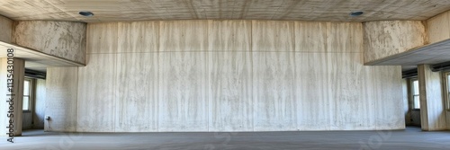 Panoramic rough concrete wall decor, background, rough