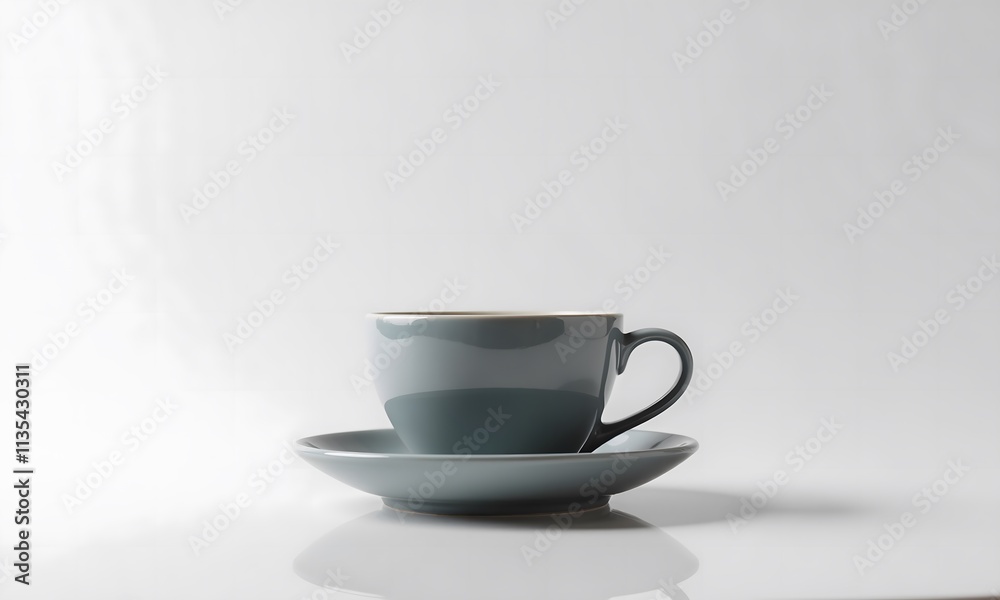 Serene Morning Coffee: A Minimalist Still Life Serene Morning Coffee: A Minimalist Still Life