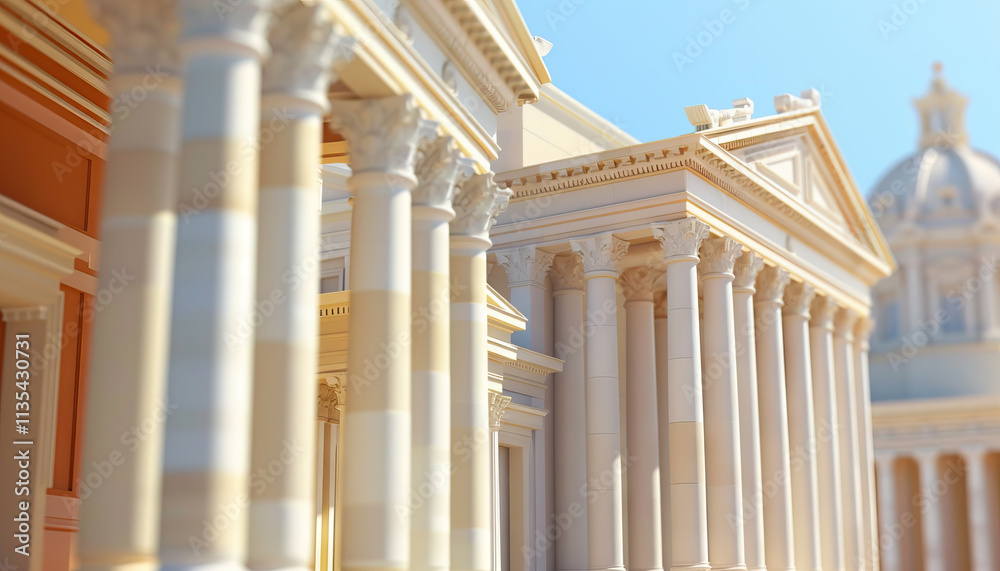 Fototapeta premium Classical Columns and Building Facade