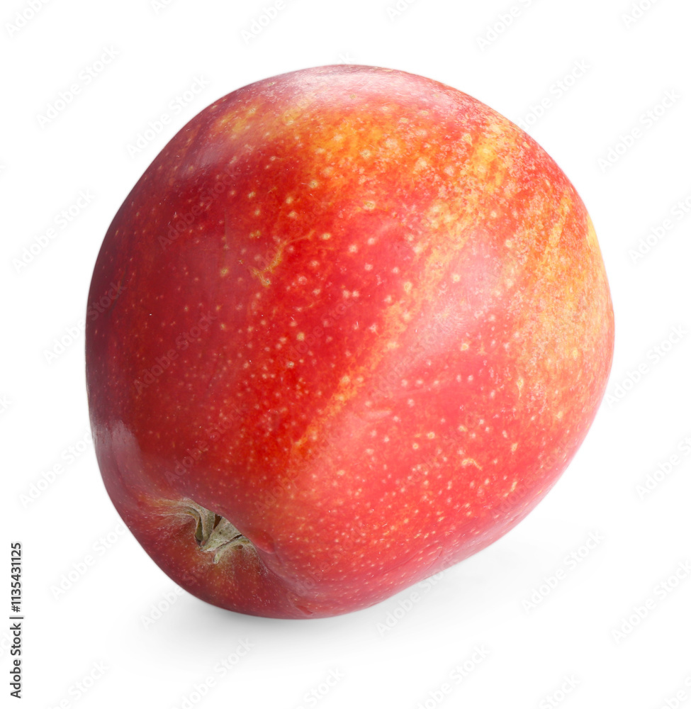 One fresh red apple isolated on white One fresh red apple isolated on white