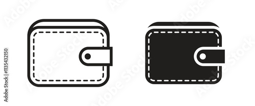Vector Wallet Icons With Outline And Glyph