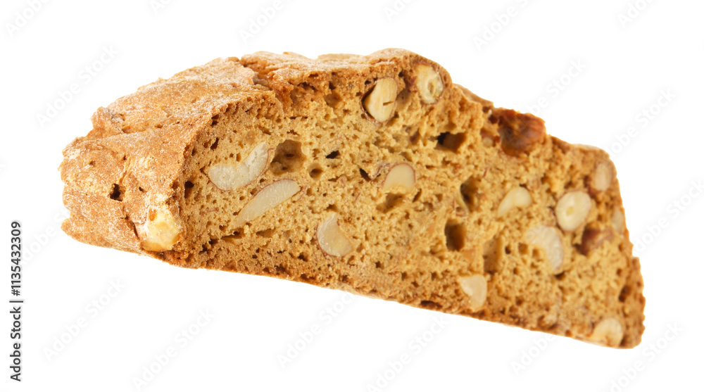 Traditional Italian almond biscuit (Cantucci) isolated on white Traditional Italian almond biscuit (Cantucci) isolated on white