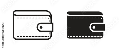 Vector Wallet Icons With Outline And Glyph